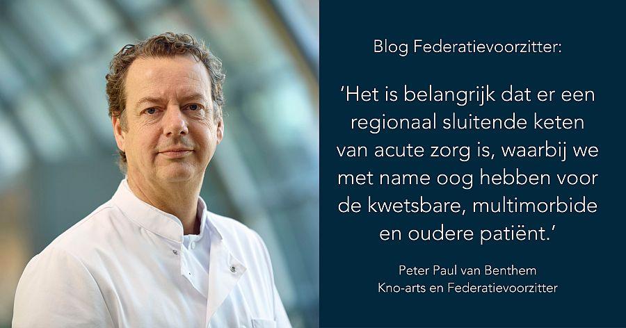 Column Federatievoorzitter Peter Paul van Benthem
