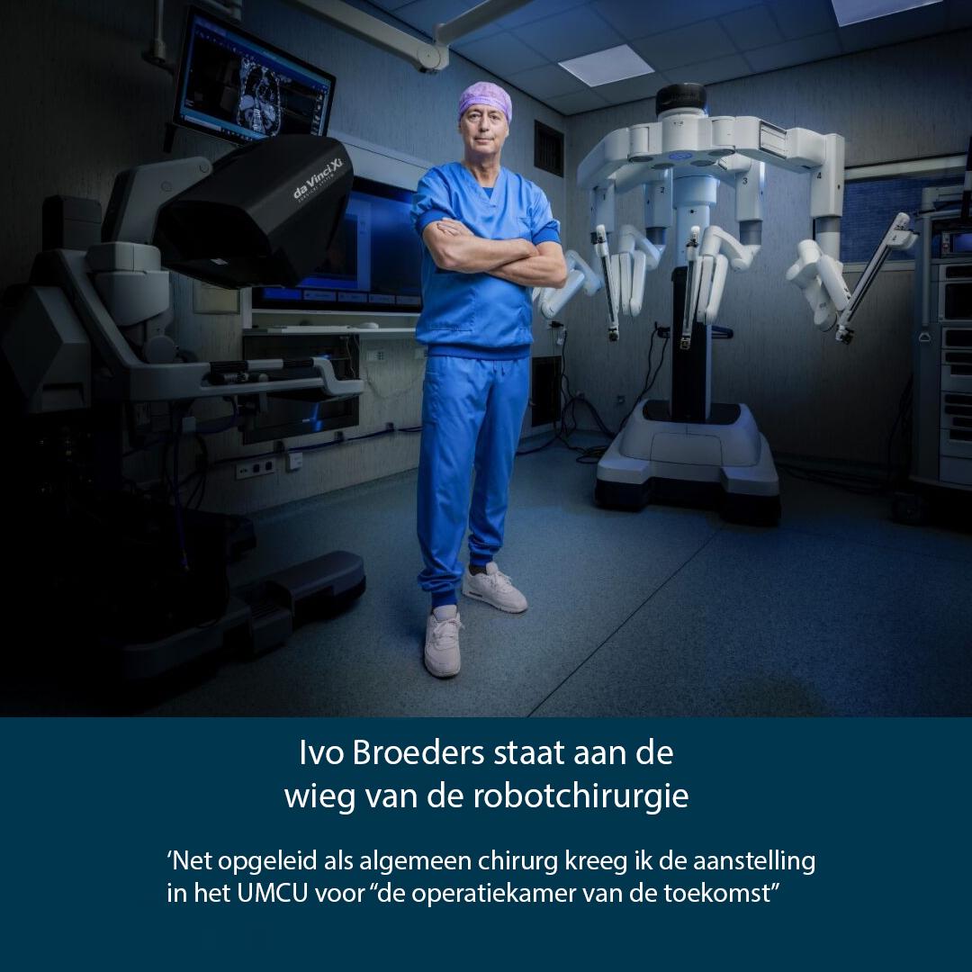 Een foto van Ivo Broeders voor een operatierobot