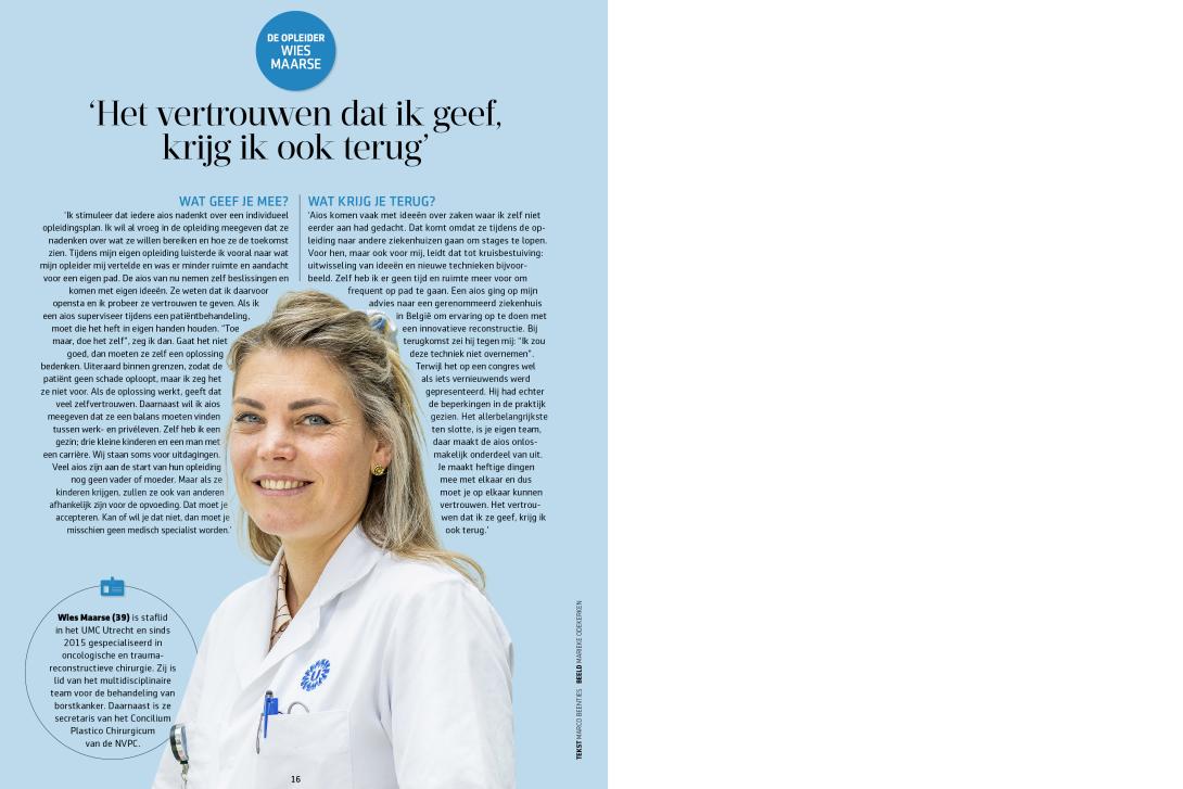 De opleider Tessa Nizet