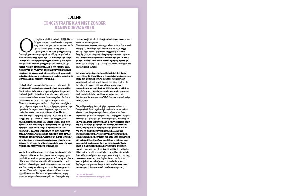 Magazine Medisch Specialist december 2025 - Column Federatievoorzitter
